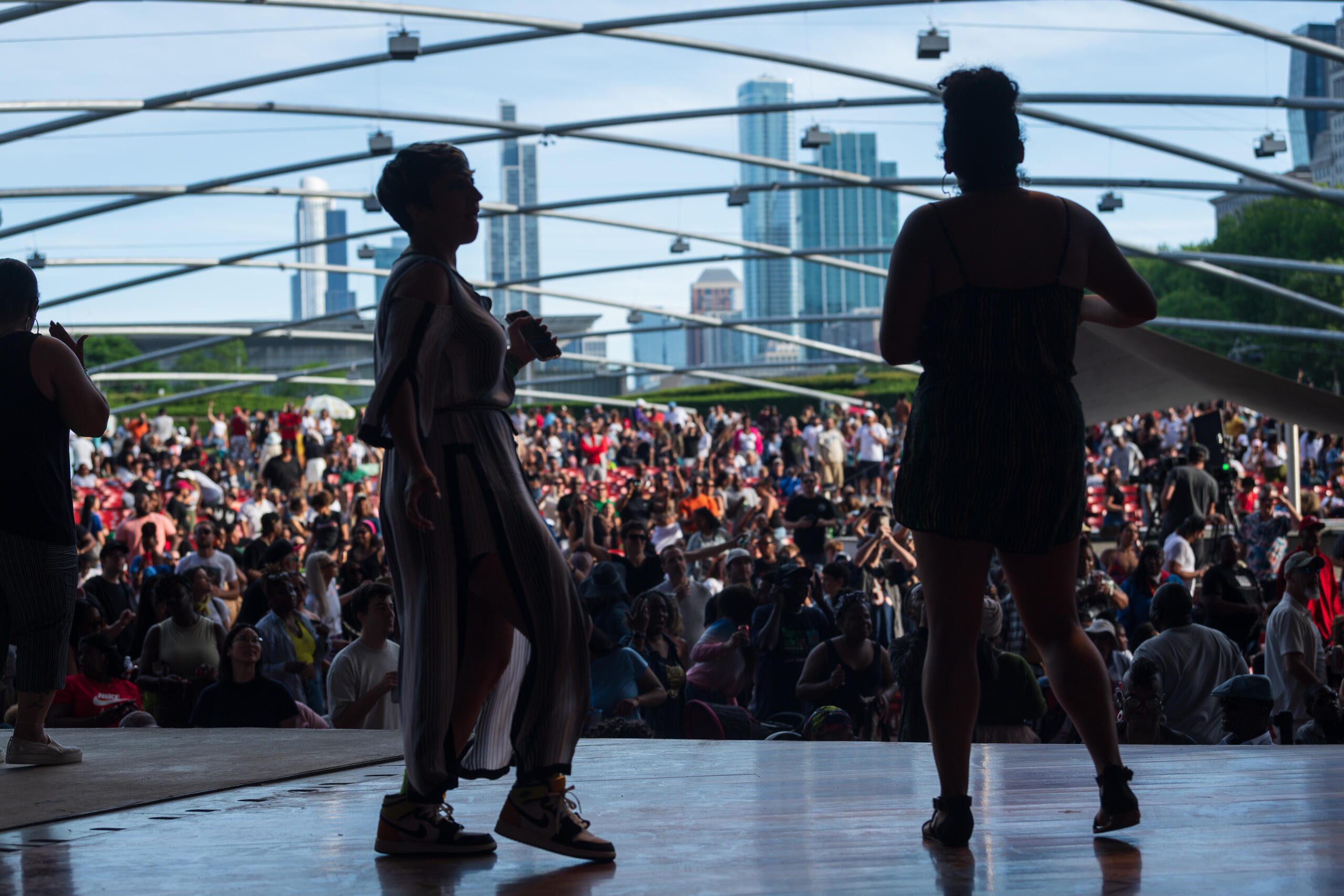 People on stage at Chicago House Music Festival