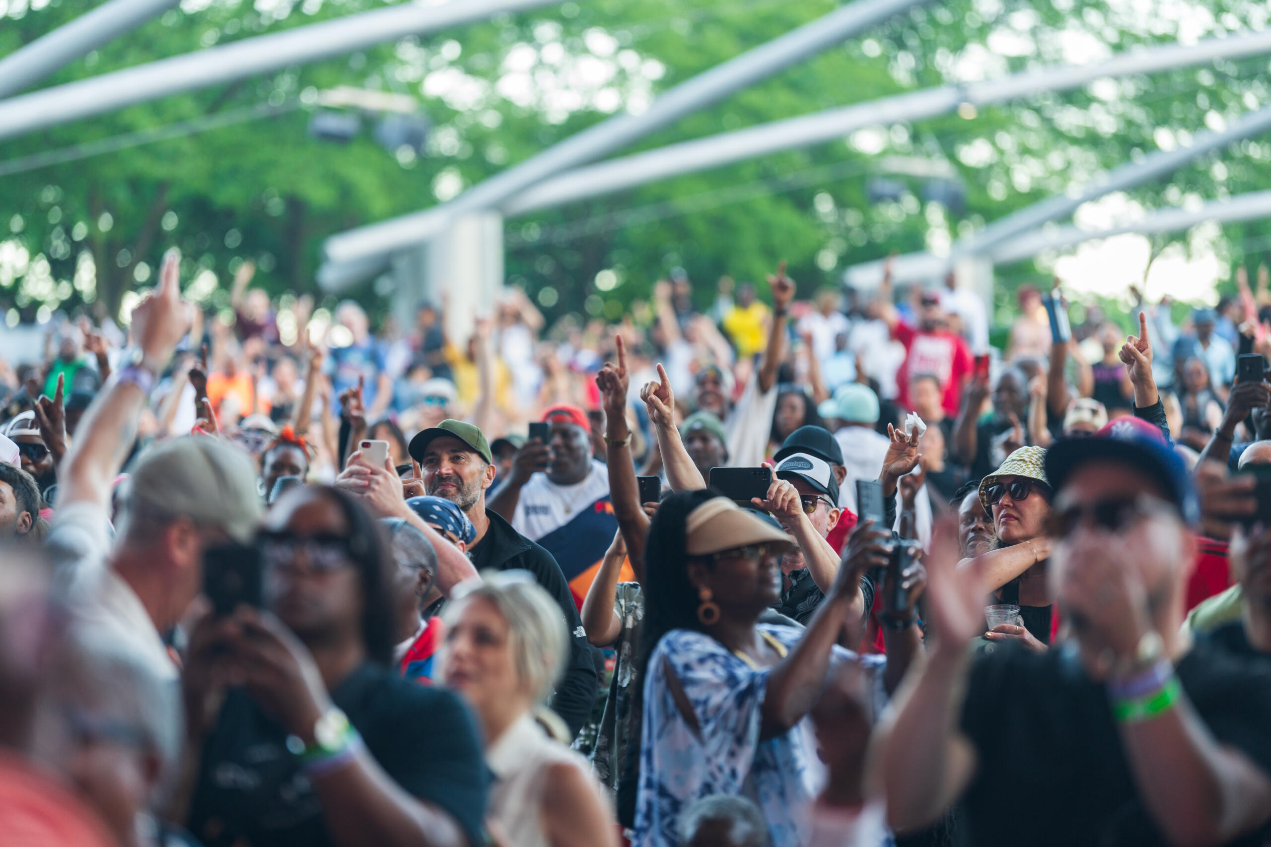 Chicago House Music Festival attendees enjoying the music